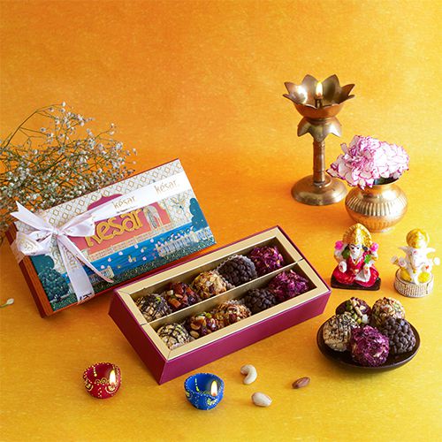 Premium Dryfruit Laddoo N Ganesh Laxmi Idol Combo