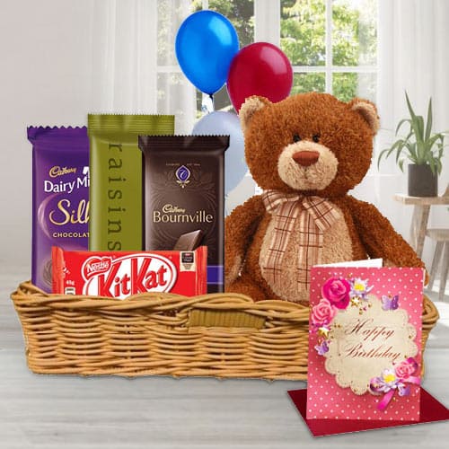 Wonderful Gift Hamper of Birthday Gifts N Chocolates