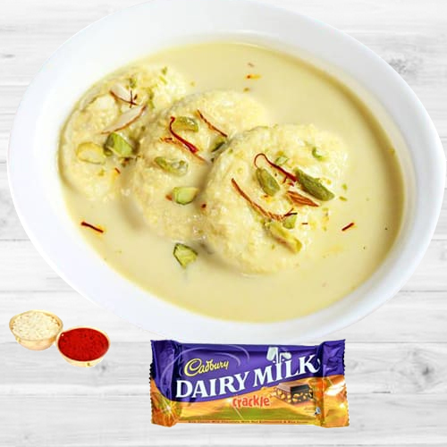 Sumptuous Rasmalai N Cadbury Crackle