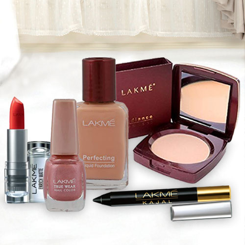 Stunning Compact Nail Polish Lipstick Foundation and Kajal from Lakme