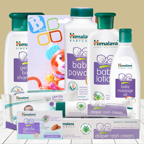 Exclusive Combo of Baby Care Items with Teddy from Himalaya