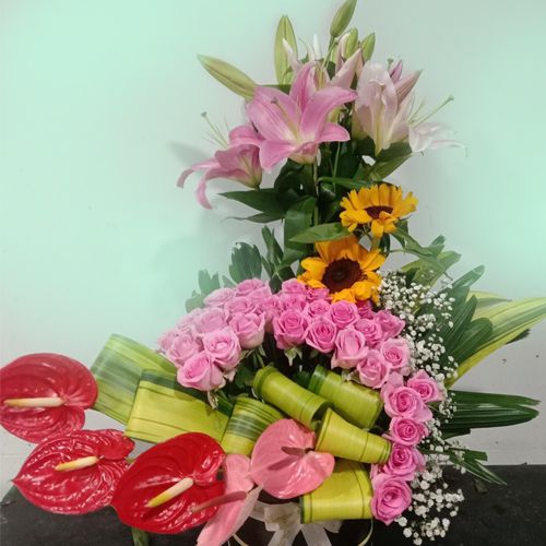 Delightful Mixed Seasonal Flower Bouquet