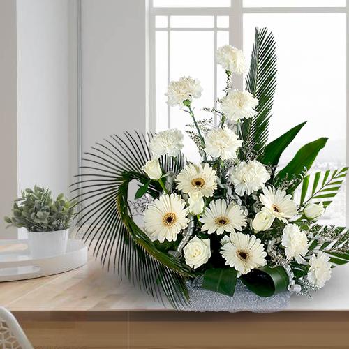 Charming White Flowers Arrangement