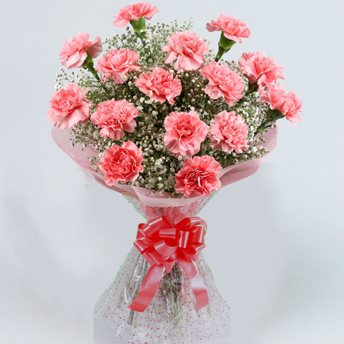 Eye Catching Bunch of Pink Carnations