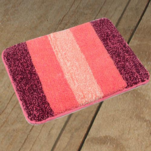 Lovely Striped Pink Bath Mat
