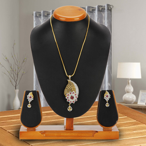 Excellent Pendent and Earrings Set