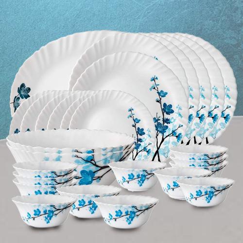 Exclusive Larah by Borosil Mimosa Opalware Dinner Set
