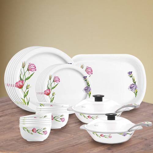 Captivating Milton Lissome Round Melamine Dinner Set