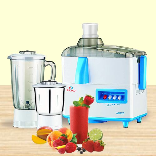 Impressive Bajaj Juicer Mixer Grinder in White and Blue to Agra India