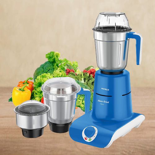 Fantastic Havells Blue Color Mixer Grinder with Overload indicator