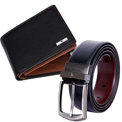 Designer Urban Forest Wallet N Reversible Belt Combo for Men