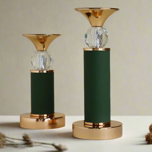 Modern Corium Candle Stands Duo