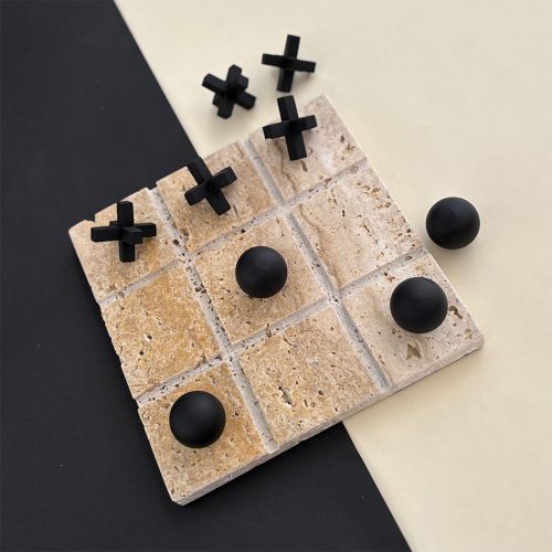 Amazing Traventino Tic Tac Board