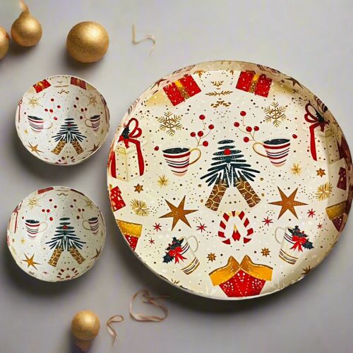 Complete Serving Tray  N  Bowls Set