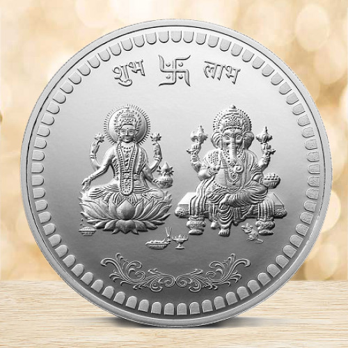 Exclusive Lakshmi Ganesh Silver Coin