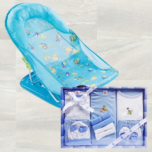 Exclusive Baby Bather N Cotton Clothes Gift Set