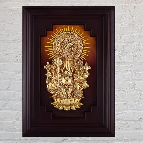 Auspicious Sri Shubha Drishti Ganesh Wall Hanging