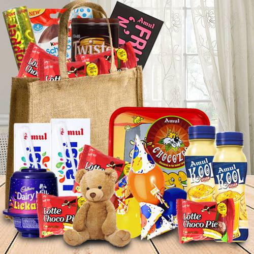 Amazing Birthday Chocolates Hamper for Kids