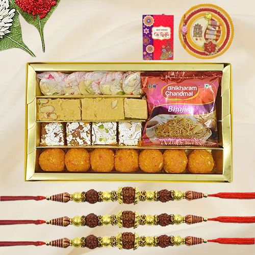 Rudrakhsha Rakhi n Sweets Harmony