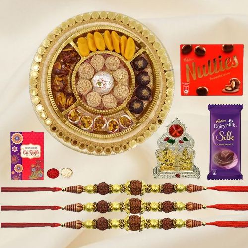 Sweet bonding Rudrakhsha Rakhi