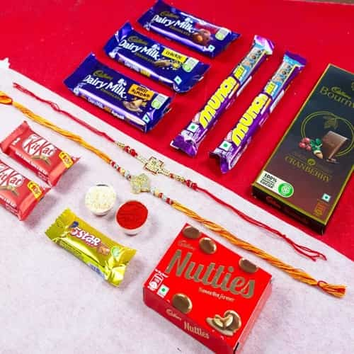 Stunning AD Rakhi n Chocolates Delight