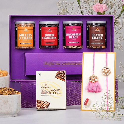 Delightful Couple Rakhi Gift Box