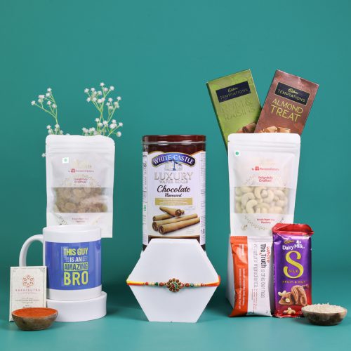 Premium OM Rakhi Hamper Box