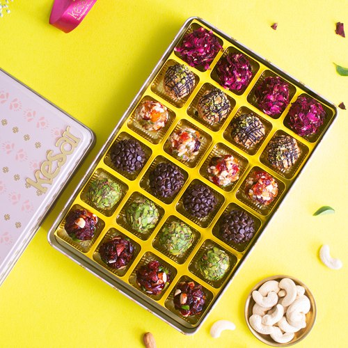 Flavored Assorted Gourmet Laddoos Box by Kesar