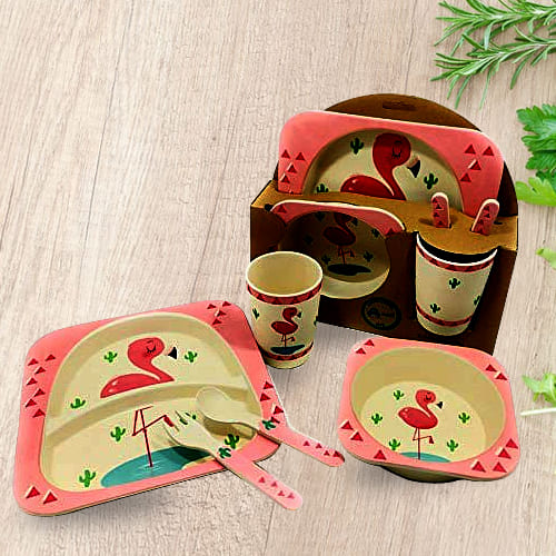 Outstanding Bamboo Fiber Eco Friendly Kids Feeding Set