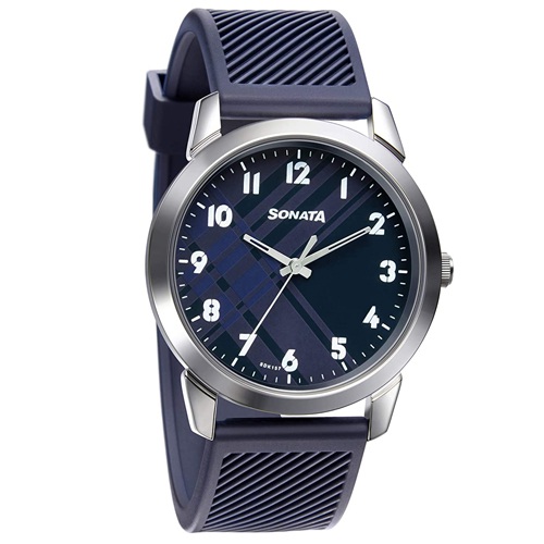 Lavish Sonata Smart Plaid Analog Blue Dial Mens Watch