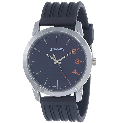 Attractive Sonata Analog Blue Dial Mens Watch