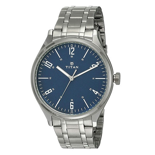 Spectacular Titan Neo Iv Analog Blue Dial Mens Watch