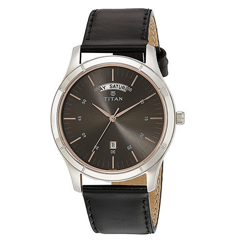 Stylish Titan Neo Analog Grey Anthracite Dial Mens Watch