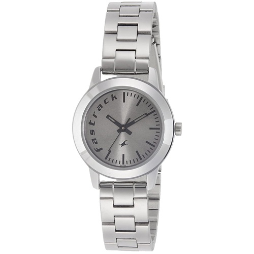 Arresting Fastrack Fundamentals Analog Grey Dial Womens Watch